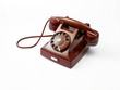 Foto: red Retro Rotary Dial Phone - vecchio telefono a rotella red Retro Rotary Dial Phone - vecchio telefono a rotella