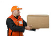 Foto: postman with box postman with box