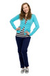 Casual young woman gesturing