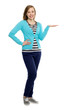 Attractive woman presenting something Attractive woman presenting something