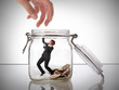 Photo: Woman protecting her savings Woman protecting her savings