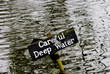 deep water warning sign