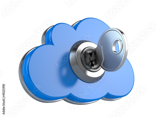 Illustration: Cloud computing security concept Cloud computing security concept