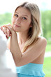 Beautiful young girl smiling. Outdoor portrait Beautiful young girl smiling. Outdoor portrait