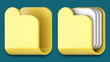 Folder icons for phone and other applications.