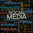 Social Media backgrounds with the words