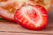 rodaja de fresa roja fresca rodaja de fresa roja fresca