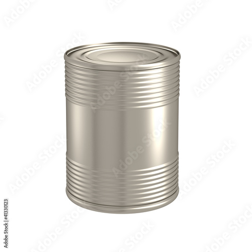 Photo: Tin with blank label Tin with blank label