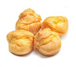 Cream puffs, isolated on white background.