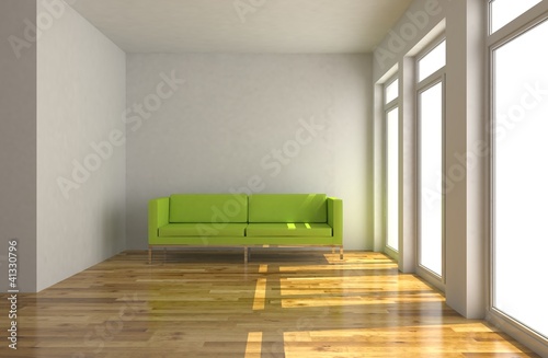 Illustration: Wohndesign - grünes Sofa Wohndesign - grünes Sofa