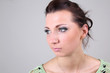 portrait of beautiful brunette with make up portrait of beautiful brunette with make up