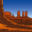 Vector: Monument Valley, Grand Canyon, Arizona Monument Valley, Grand Canyon, Arizona