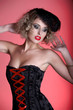 Vintage styled portrait of beautiful woman