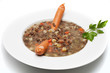 Linsensuppe mit Bockwurst