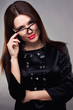 Beautiful sexy girl with amazing red lips