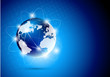 canvas print picture - Background with globe