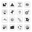 Business strategy icons - BW series Business strategy icons - BW series