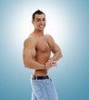 Bodybuilder showing his muscles Bodybuilder showing his muscles