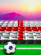 England Saint George Flag Pattern on Seat England Saint George Flag Pattern on Seat