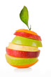 Fresh mixed fruit on white background Fresh mixed fruit on white background