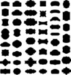 vector labels silhouettes