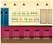 Vector: bar interior bar interior