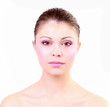 Visage d'une jolie fille maquillée Visage d'une jolie fille maquillée
