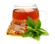 Tea with honey and mint