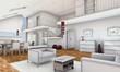 3d helles Wohnzimmer