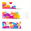 Photo en ligne au meilleur prix Abstract web banners with colorful arc-drop for your www design
