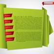 Green origami website template design