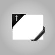 mourning card  with ribbon