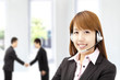 businesswoman customer service on the phone businesswoman customer service on the phone