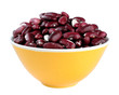 Beans in bowl isolated on white background Beans in bowl isolated on white background