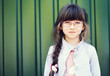 Photo: Portrait of brunette toddler girl in glasses Portrait of brunette toddler girl in glasses