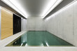 modern concrete house , indoor pool with sauna modern concrete house , indoor pool with sauna