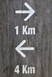panneau de distance