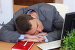 office worker, a man sleeping on the job office worker, a man sleeping on the job