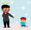 Vector - God help the child fall.