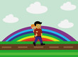 Vector - Child's adventure.