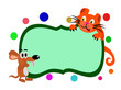 Vector - Rat and cat with the empty board.