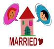 Vector-Concept:If we love each other,Family will be happy.