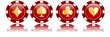 Red casino chips