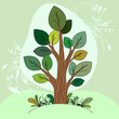 Hand drawn tree (color)