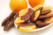 delicious slices of orange coated chocolate