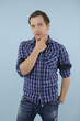 Foto: casual man thinking casual man thinking