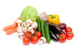 fresh vegetables on a white background