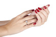 Foto: woman wearing a diamond ring woman wearing a diamond ring