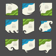 Vector: Creative colorful modern nature note set Creative colorful modern nature note set