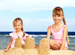 Children playing on beach. Children playing on beach.